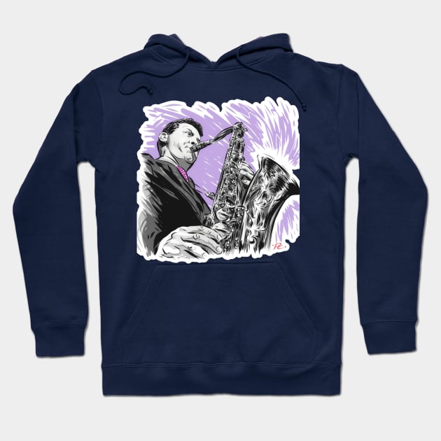 Stan Getz - An illustration by Paul Cemmick Hoodie by PLAYDIGITAL2020